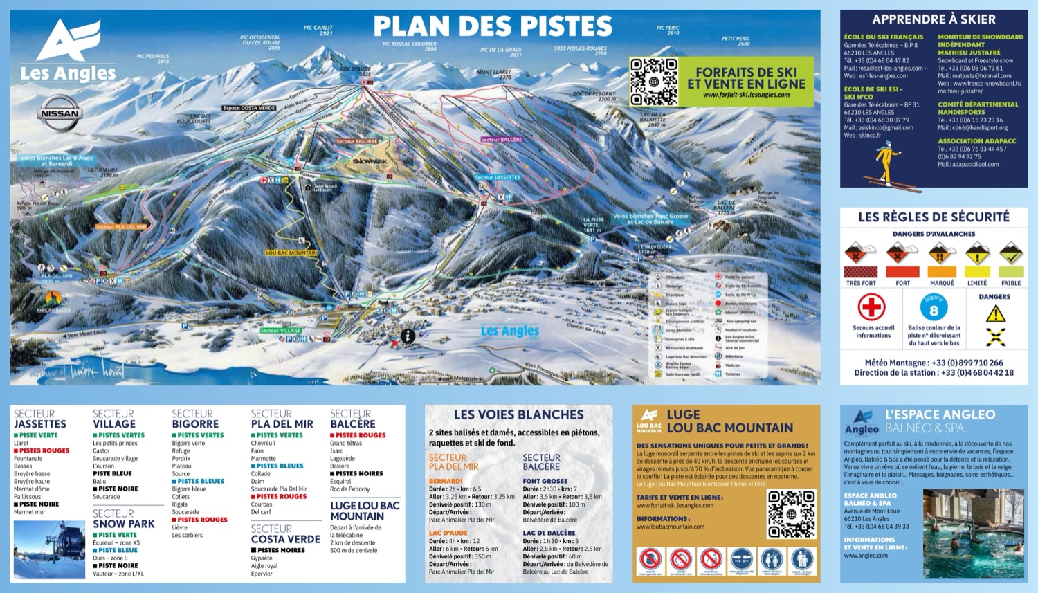 Plano de pistas de Les Angles