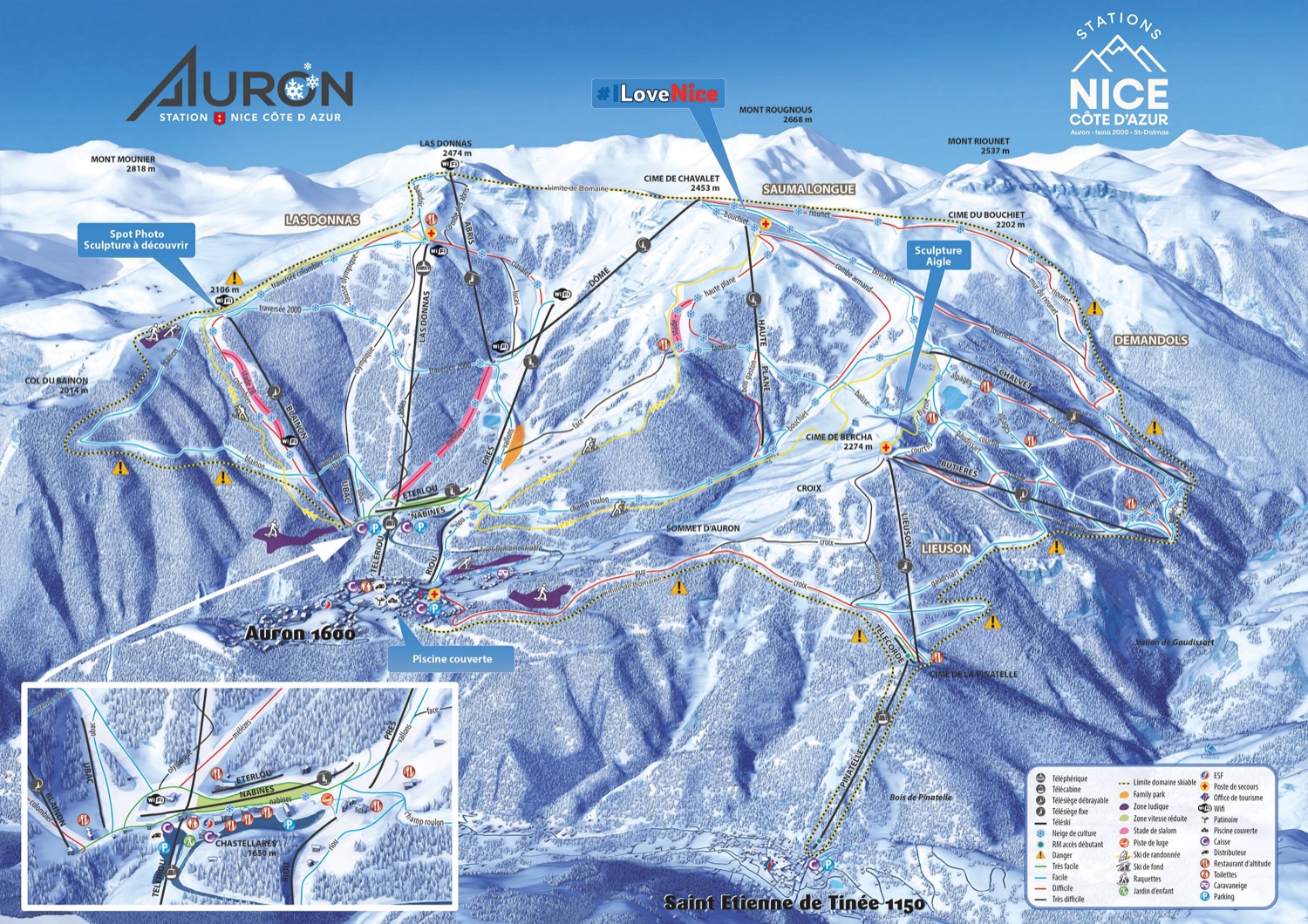 Plano de pistas de Auron