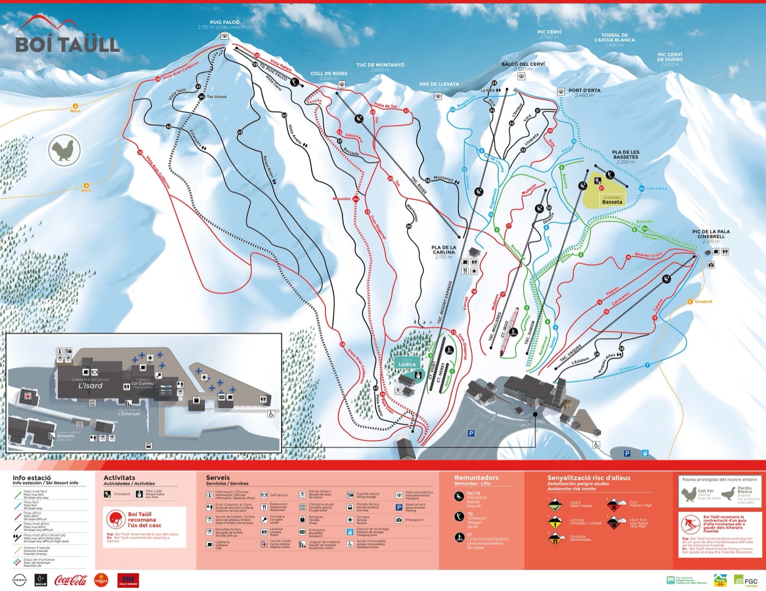 Plano de pistas de Boí Taüll