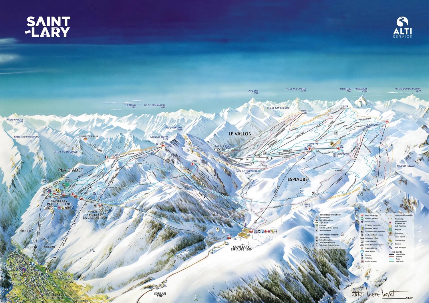 Plano de pistas de Saint-Lary